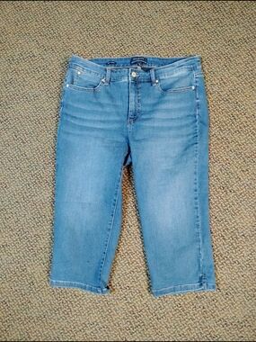 Talbots Peddle Pushers Light Blue Cropped Denim Jeans
